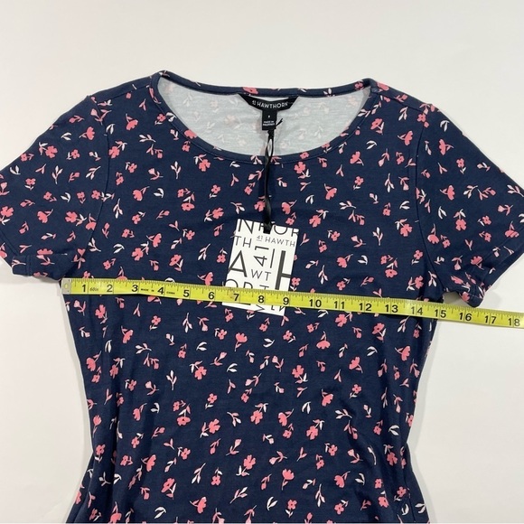 New 41 Hawthorn Bridgette Knit Dress Blue Floral Size Small - Picture 5 of 6